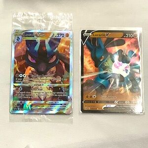 Pokémon Lucario V Max and V Lucario